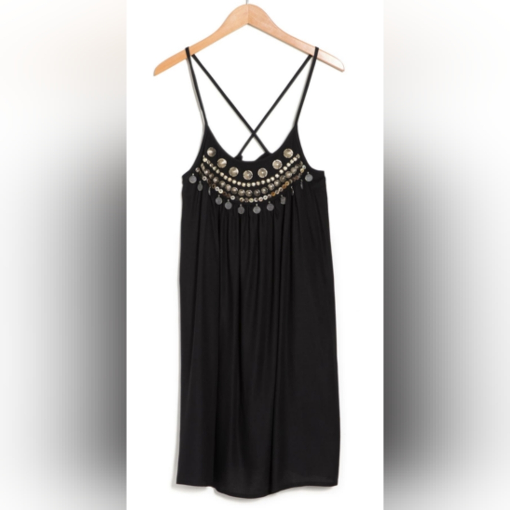 Area Stars Marrakesh Embellished Mini Dress In Black Size Medium NWT